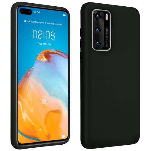Coque Pour Huawei P40 Silicone Semi-rigide Finition Soft Touch Noir