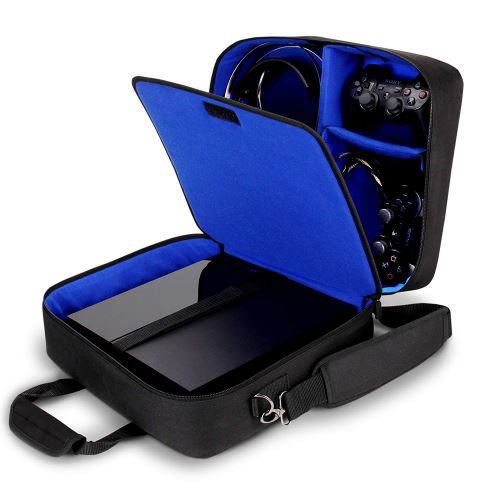 USA GEAR Sacoche BLEU - NOIR de Console de Jeux avec Pour Xbox One, PlayStation 4...