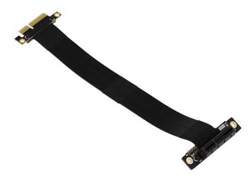 Riser PCI Express 1 port PCIe 4x Blindé Ultra souple Isolé. Blindé Ultra souple Isolé.