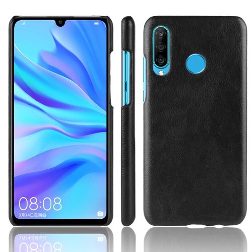 Etui en PU litchi noir pour votre Samsung Galaxy M30