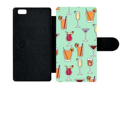 Etui À Rabat Huawei P8 Lite Cocktails Font Vert