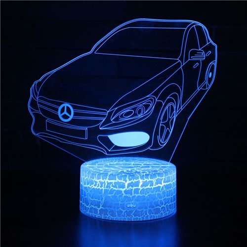 Stack - Lampe 3D Veilleuse Enfant - Motif Voiture - Tactile et Télécommande - Image 2