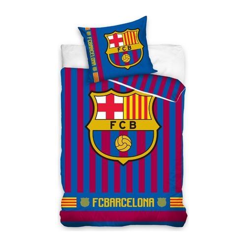 FC Barcelona housse de couette logo bleu/rouge 140 x 200 cm