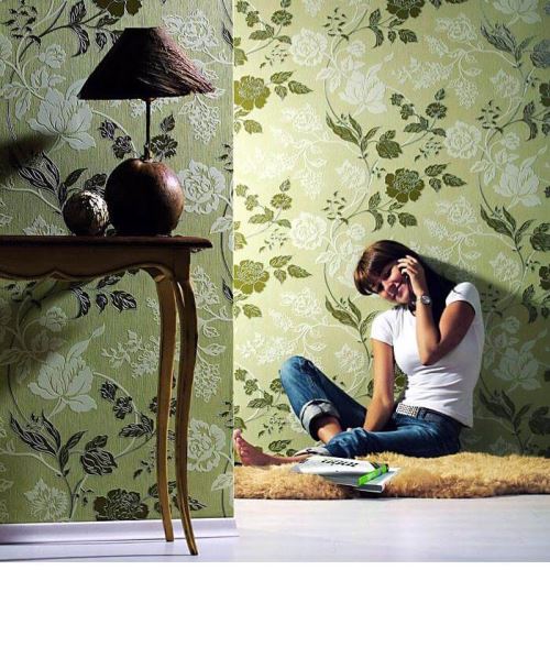 Papier Peint Design Floral Edem 116 24 Caramel Clair Blanc Brun Cuivre Argent Achat Prix Fnac