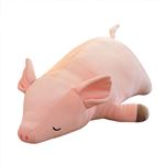 OZXVXZO Cochon Peluche 26 Cm Rose - Oreiller Kawaii Doux En Velours, Jouet Câlin Pour Enfants, Cadeau Anniversaire Ou Noël