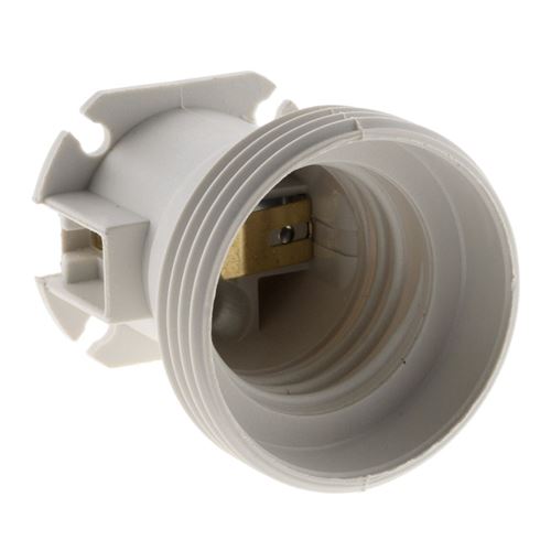 Lot de 5 douilles &eacute;lectriques e27 vis thermoplastique blanc ZENITECH