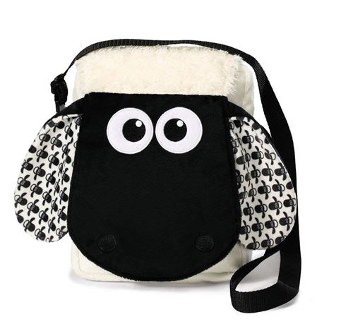 NICI 40144 – Sac bandoulière avec tête Shaun Peluche, 19 x 24 x 7 cm