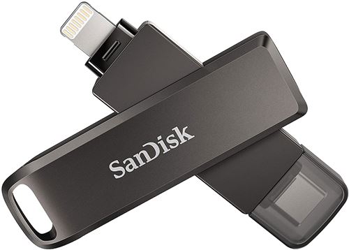 Sandisk Ixpand® Luxe Clé Usb 128 Gb Noir Sdix70N-128G-Gn6Ne Apple Lightning, Usb-C® Usb 3.1 (Gen 1)