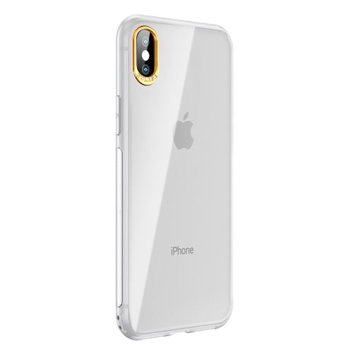 Coque en TPU caméra de placage or pour votre Apple iPhone X/XS 5.8 pouces