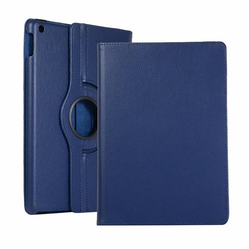 Etui pochette de protection pour Apple iPad 8 generation 2020 10,2 pouces / iPad 9 generation 2021 10.2 rotative 360 degrés bleue