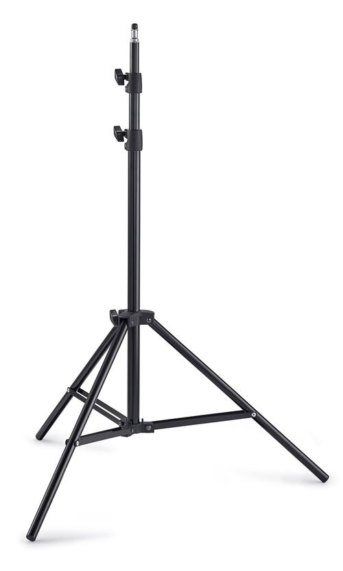 Cullmann CUlight LS 2000 Trépied de lampe connexion spigot 3/8 avec Filetage 1/4/Extension pneumatique hauteur 216 cm/Sac de Transport Noir