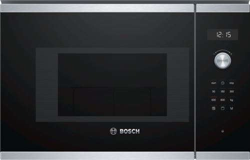 Bosch Bel524ms0 - Micro-ondes Grill Encastrable Inox - 20 L - 800 W - Grill 1000 W