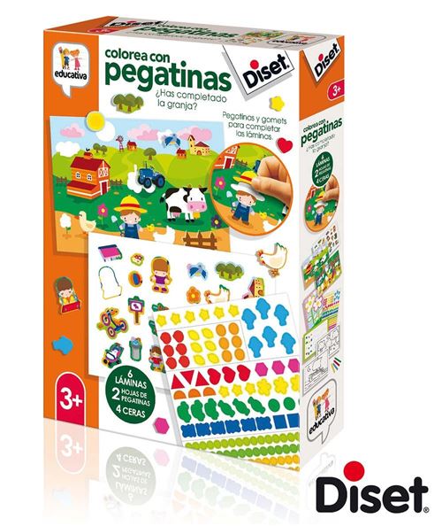 Colorier avec des Autocollants Diset +3 ans