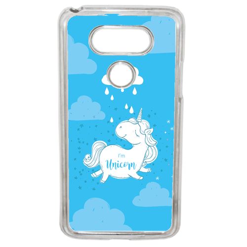 Coque Unicorne Nuage Fond Bleu Compatible G5 Transparent