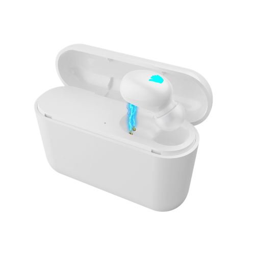 Ecouteurs HBQ-Q32 de main modèle oreille unique Bluetooth 5.0 Oreillettes Sans Fil TWS Sport Blanc