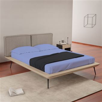 Drap Housse Percale Bleu Celeste Bonnet 30 Cm 120x200 Achat Prix Fnac