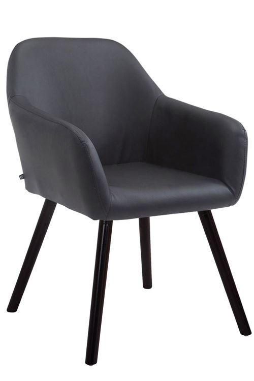 Chaise Visiteur Achat V2 similicuir , Noir /Café