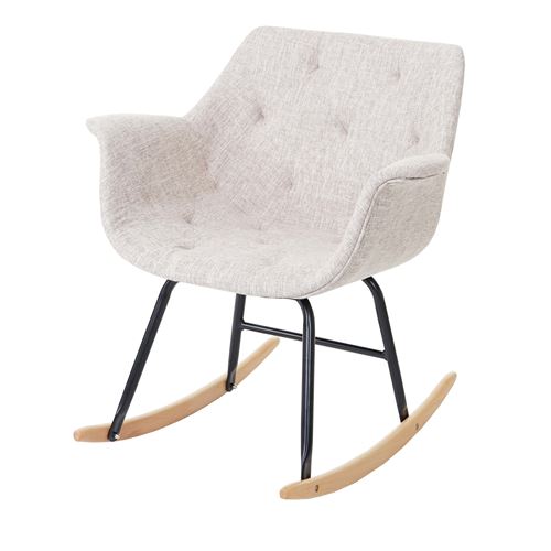 Fauteuil à bascule Malmö T820 relax tissu crème gris