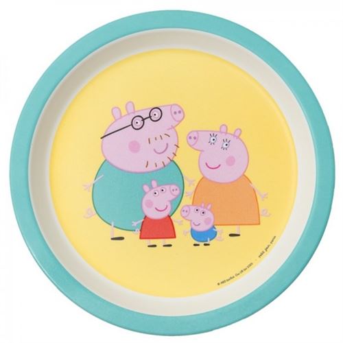 Assiette bebe Peppa Pig avec les parents