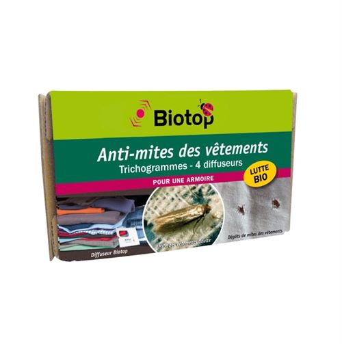 Biotop - trichogrammes anti-mites des vêtements - 4 diffuseurs
