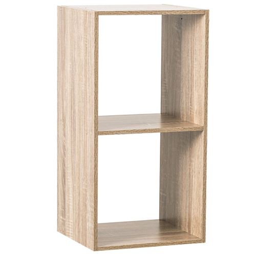 Factory Cuadros - Estantería Teo Natural con 2 Compartimentos - Dimensiones 34.5x32x67.5