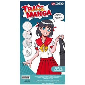 Gabarit Go Manga Trace Manga Écolière