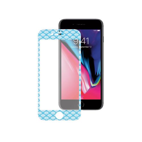 TNB Protection design en verre trempé pour iPhone 8/7/6 - bleu
