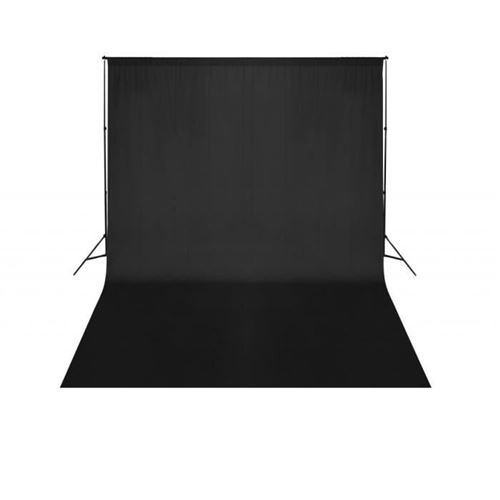 VidaXL Syst&egrave;me de support de toile de fond 500 x 300 cm Noir