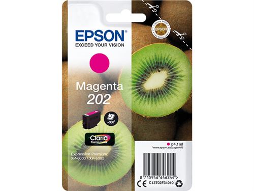 Cartouches Jet d'encre Epson 202 4.1ml 300pages Magenta Cartouche D'encre
