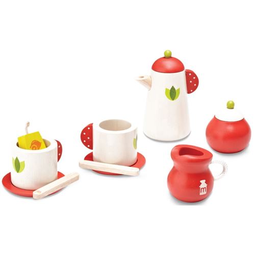 Wonderworld Ensemble pause-thé Bois Rouge et blanc HOUT192436
