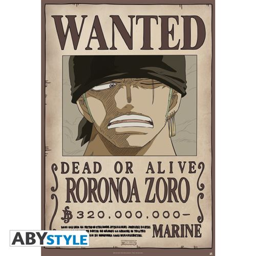 ONE PIECE - Poster Wanted Zoro new (91.5x61)