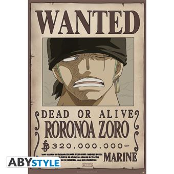 ONE PIECE - Poster Wanted Zoro new (91.5x61), Poster ...