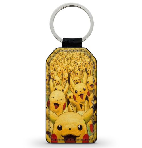 Porte-Clés Fifrelin Noir en Simili Cuir Pikachu Pokemon Cute