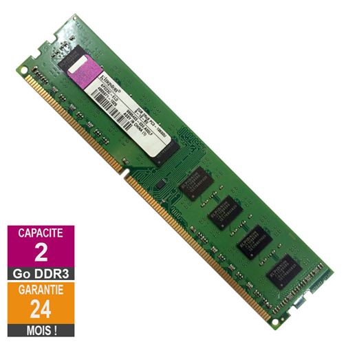Barrette Mémoire 2Go Ram Ddr3 Kingston Kp223C-Eld Pc3-10600U 1333Mhz 2Rx8