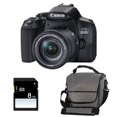 CANON eos 850d + 18-55 is stm + sac + sd 4go