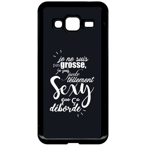 Coque Samsung Galaxy J3 (2016) Je Ne Suis Pas Grosse Fond Noir