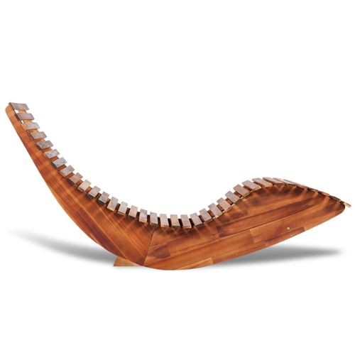 Chaise longue basculante Bois d'acacia Chaise longue basculante Bois d'acacia