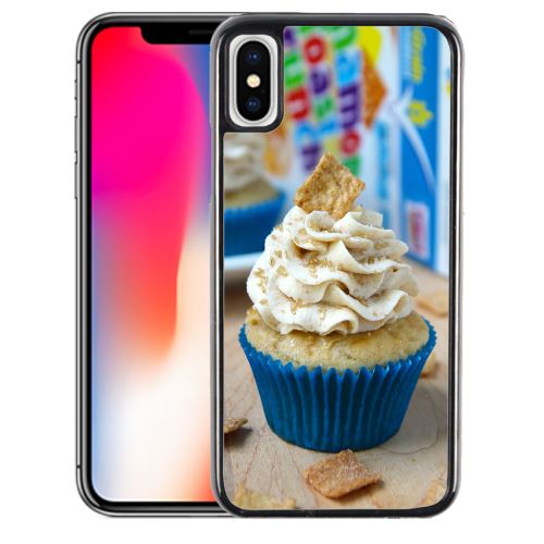 Coque pour iPhone XS cupcake bleu