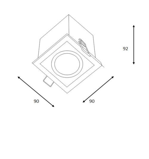 Lucide CHIMNEY - Spot Encastrable - GU10