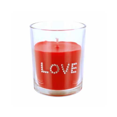 bougie parfumée dans verre love