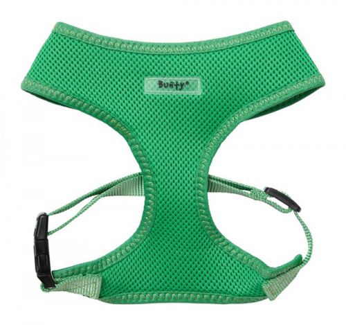 Harnais réglable pour chien en tissu doux, vert, grand