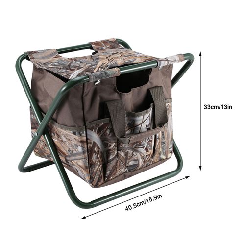 Tabouret De Camping Pliable – Léger, Portable – Support 120 Kg – Tissu Oxford – Parfait Randonnée, Pêche, Plage