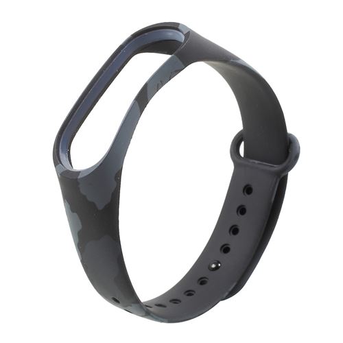 Bracelet en silicone camouflage doux gris pour votre Xiaomi Mi Band 3
