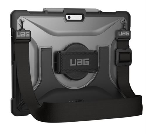 UAG Rugged Case for Microsoft Surface Pro X w/ Handstrap & Shoulder Strap - Plasma Ice - Achterzijde behuizing voor tablet - robuust - voor Microsoft Surface Pro X