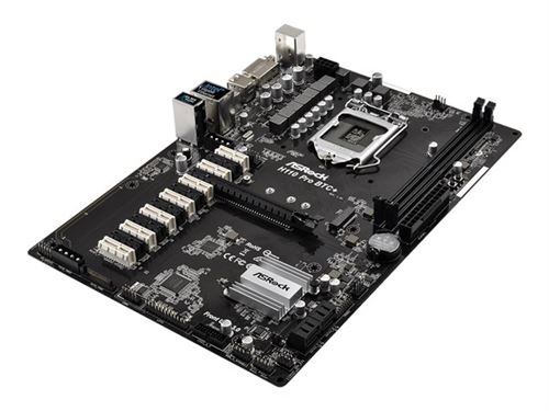 Asrock H110 Pro BTC+ Intel H110 LGA 1151 (Emplacement H4) ATX - Cartes mères (DDR4-SDRAM, DIMM, 2133,2400 MHz, Dual, 32 Go, Intel)