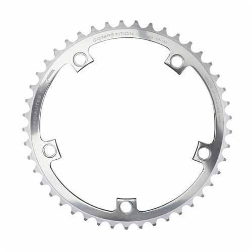 Plateau piste 5bra 47dts d.144 argent alu 7075 pour chaine 3.17mm (11-8) ta