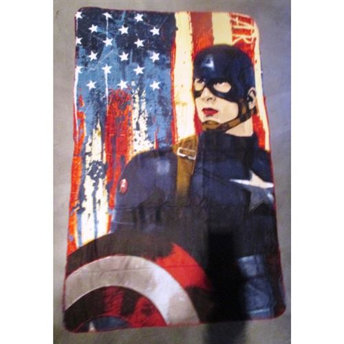 plaid super hero captain america 150x100cm chambre enfant