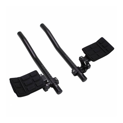 P2r Noir Prolongateur De Cintre Contre La Montre 31,8-25,8 Alu Mat Position Basse Avec Repose Bras - Image 1