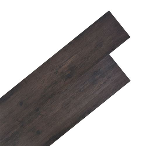 Planches de plancher PVC Non auto-adhésif Chêne gris foncé