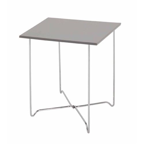 Haku Möbel 33190 Table Basse d'Appoint Tube d'Acier Chromé/Gris